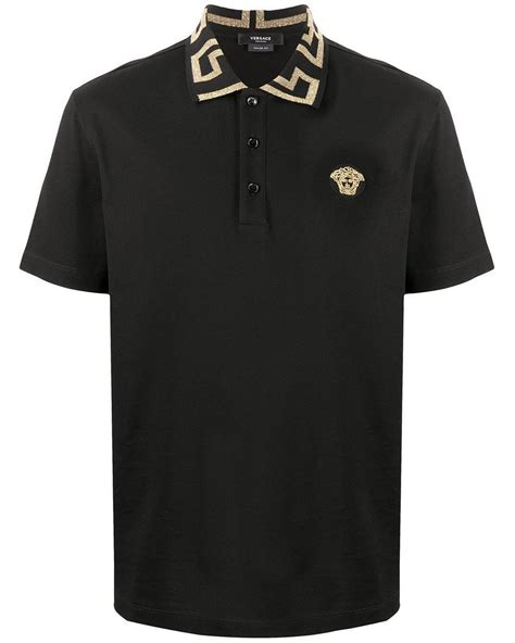 black Versace Polo shirts for Men 